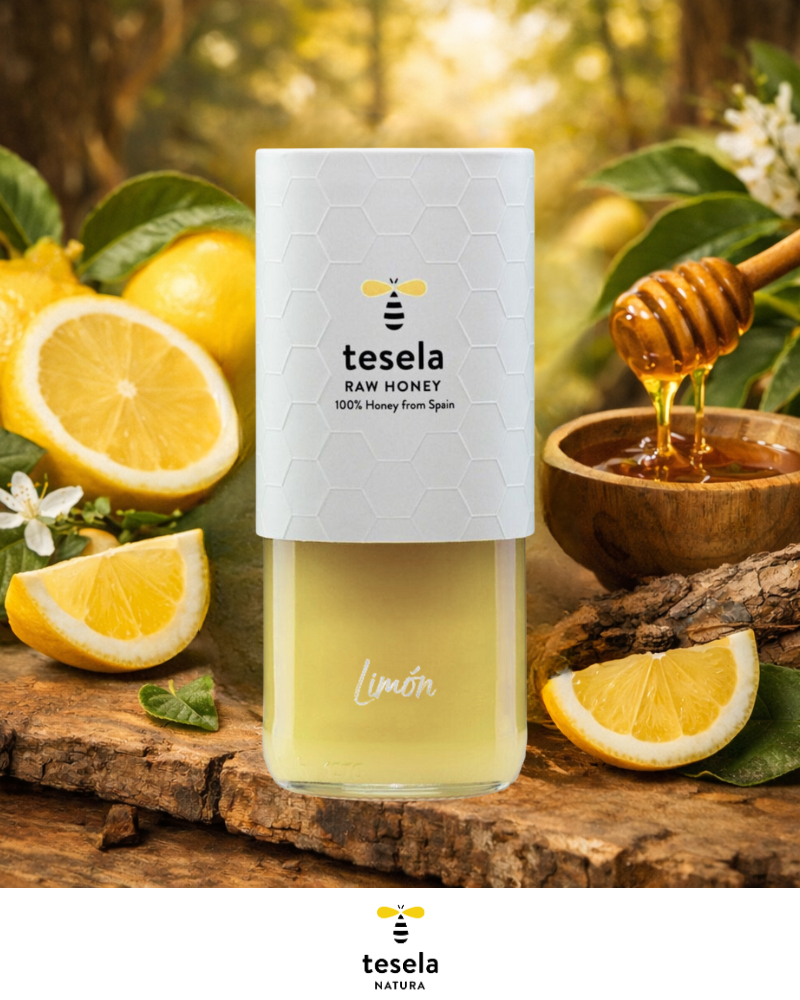 Miel pura de abeja, miel cruda de limón - Tesela 320 gr - Imagen 3